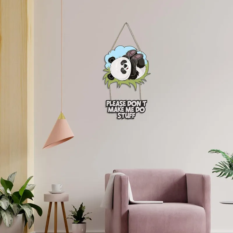 Tired Panda Polyester & MDF Wall Hanging media 1