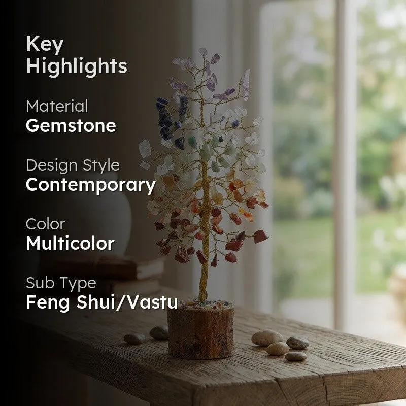 Seven Chakra Gemstone Tree Decorative Showpiece media 2