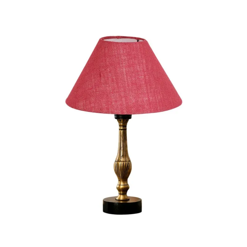 Aurelo Zyra Wooden Table Lamp - Pink media 5
