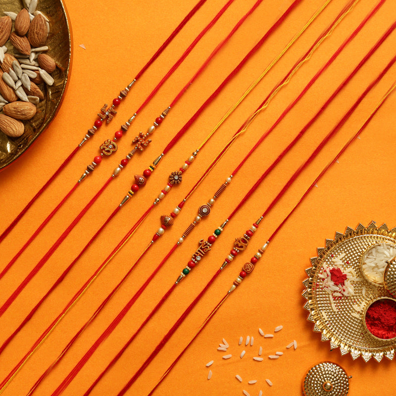 Rakshya Rakhi with Roli Chawal - Eleven Piece Set