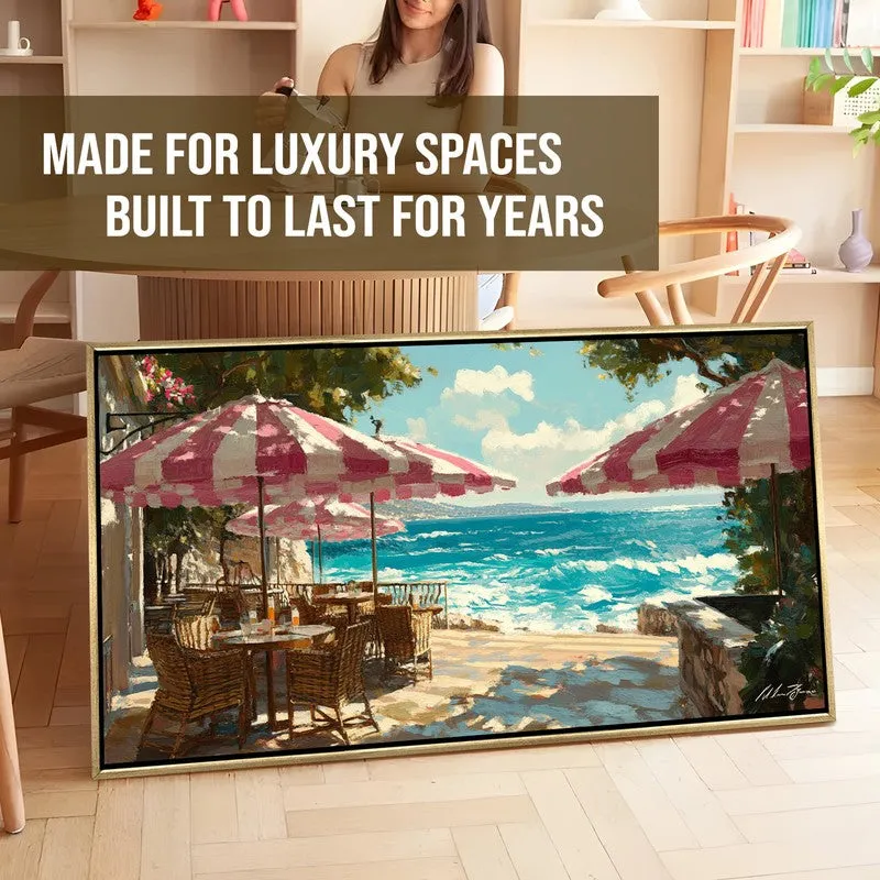Striped Solitude Canvas Wall Painting With Frame media 7