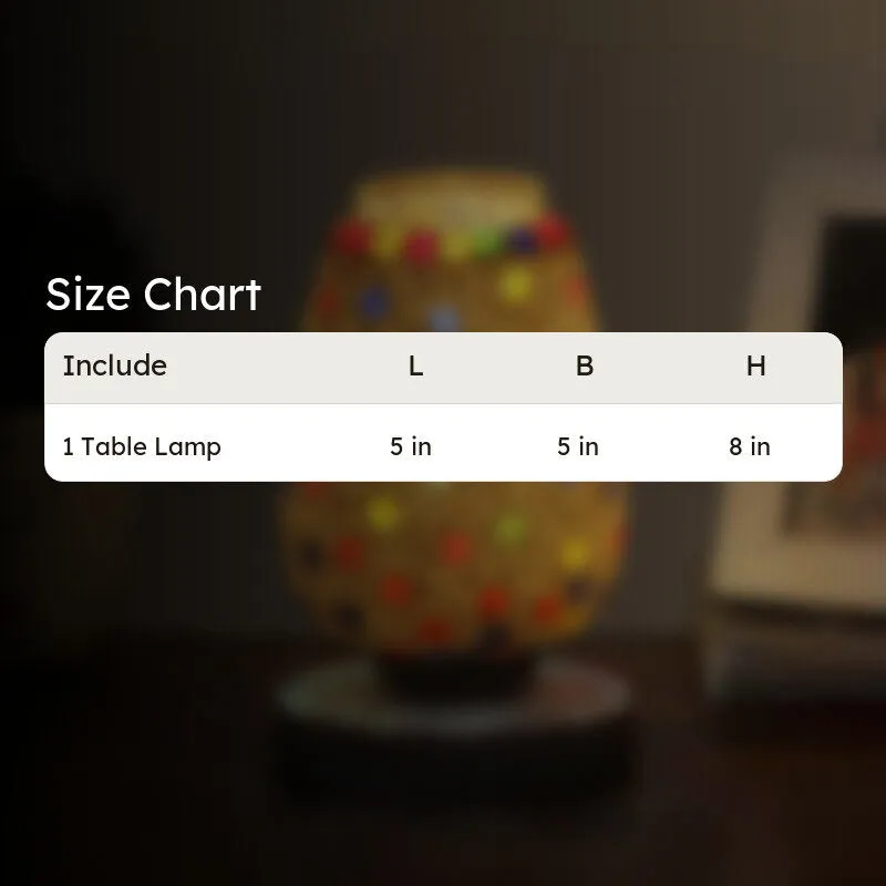 Glisso Glass Table Lamp With Wooden Base - Multicolor media 9