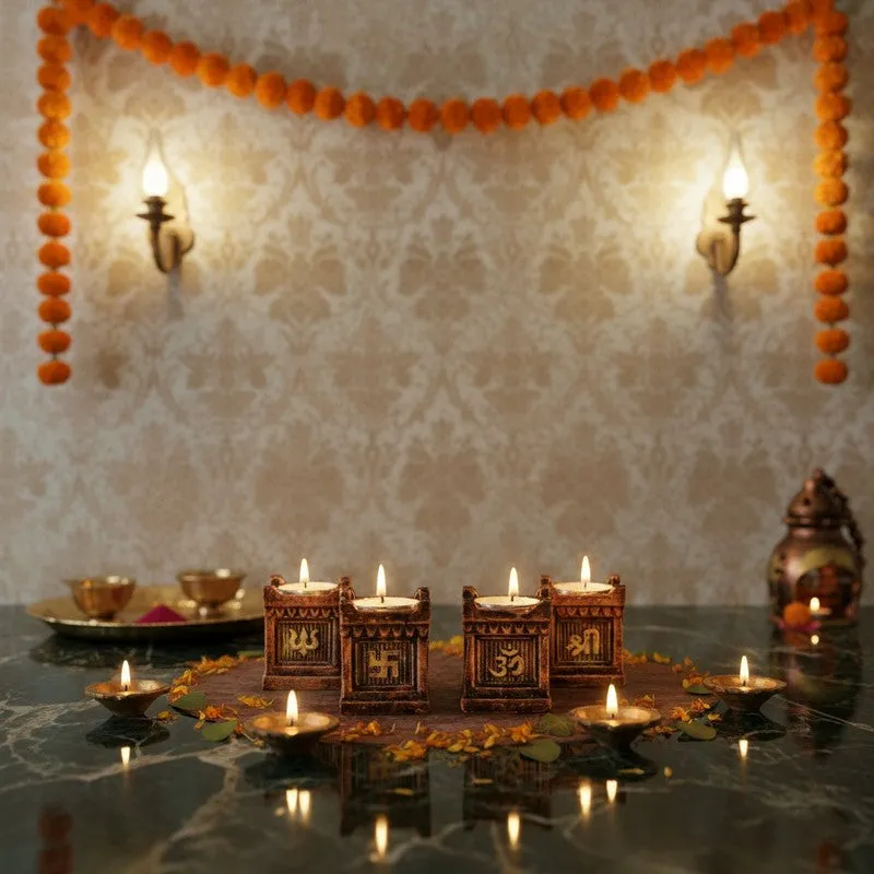 Tulsi Tea Light Holder - Set Of Four media 10