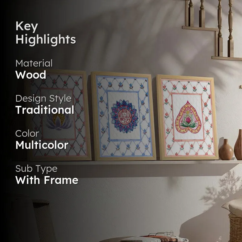 Moksha Ethnic Wall Art - Set Of Three media 2