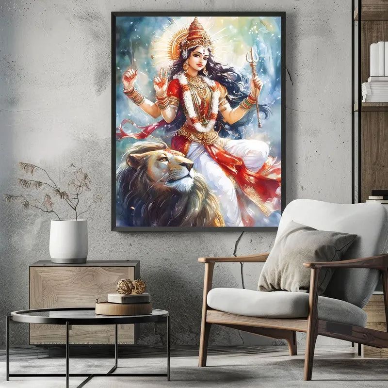 Radhe Gopalam Spiritual Archival Paper Wall Painting With Frame - Black media 3