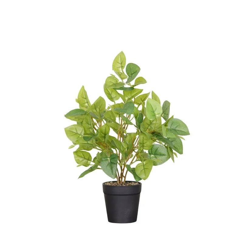 Baby Pothos Artificial Plant With Black Fiber Pot - 1 Feet media 4