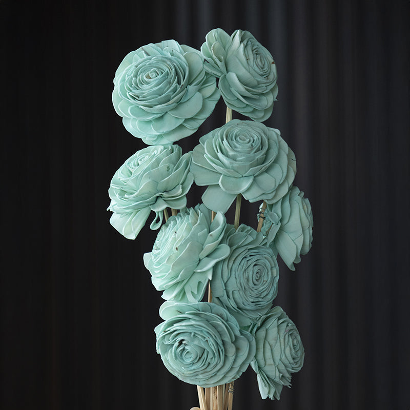 Bleu Petal Sola Wood Flower Stick - Set Of TTen media 4