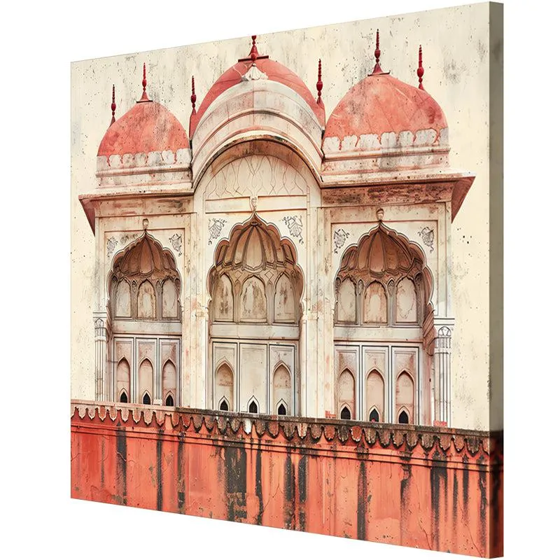 Red Fort Facade Poly Canvas Wall Painting media 5