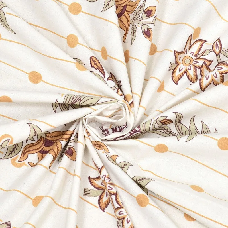Heritagea Cotton Bedsheet (White,maroon) - 240 TC media 6