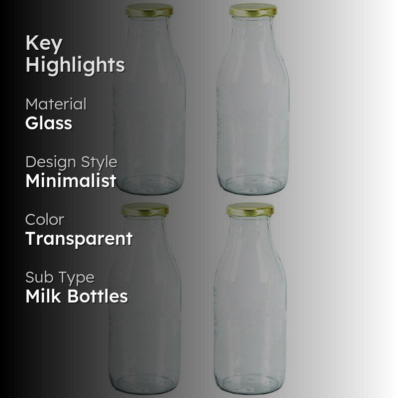 Risha Milk Bottle (1000 mL Each) - Set Of Four media 2