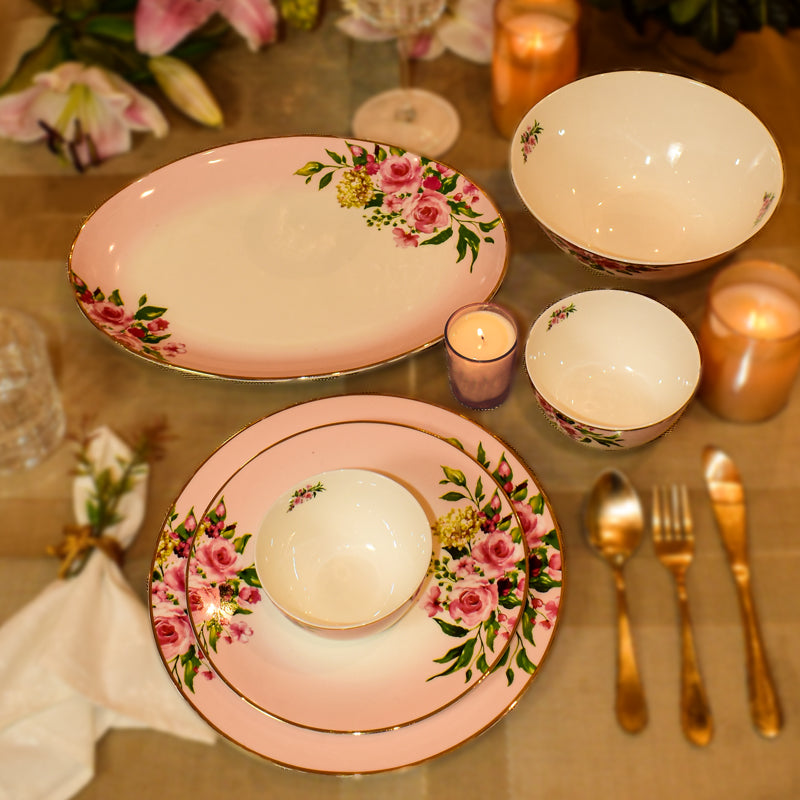Garland 24k Gold Brushed Bone China BrushedDinner Set - 21 Piece Set media 4
