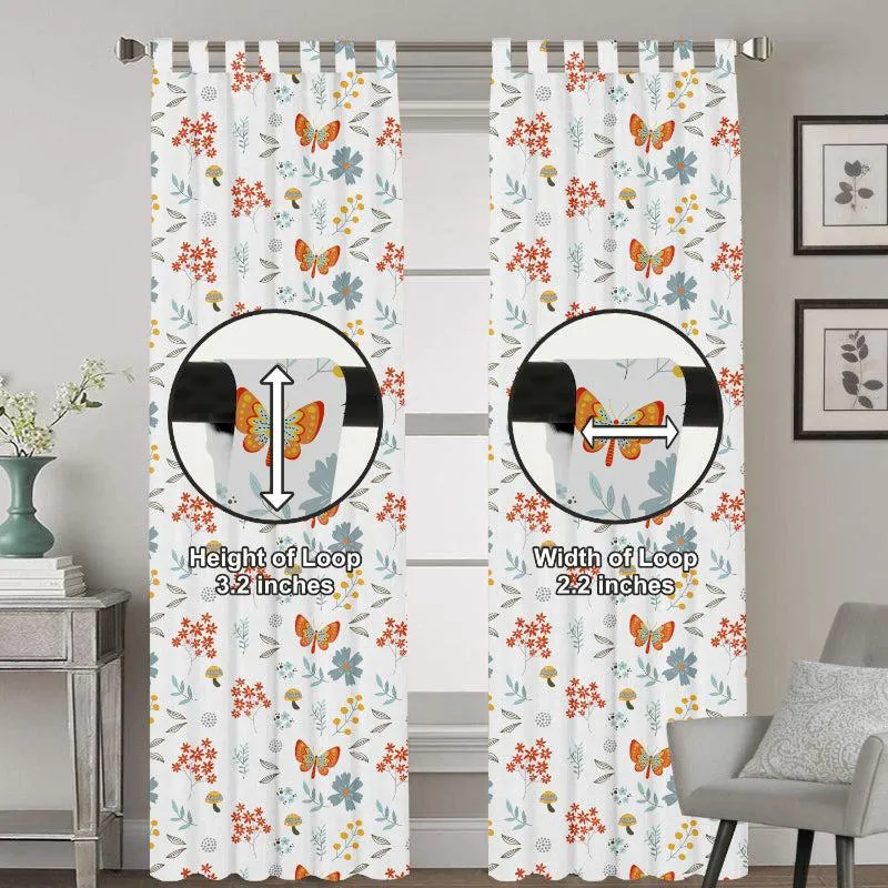 Butterfly Tab Top Medium Width Curtain media 7