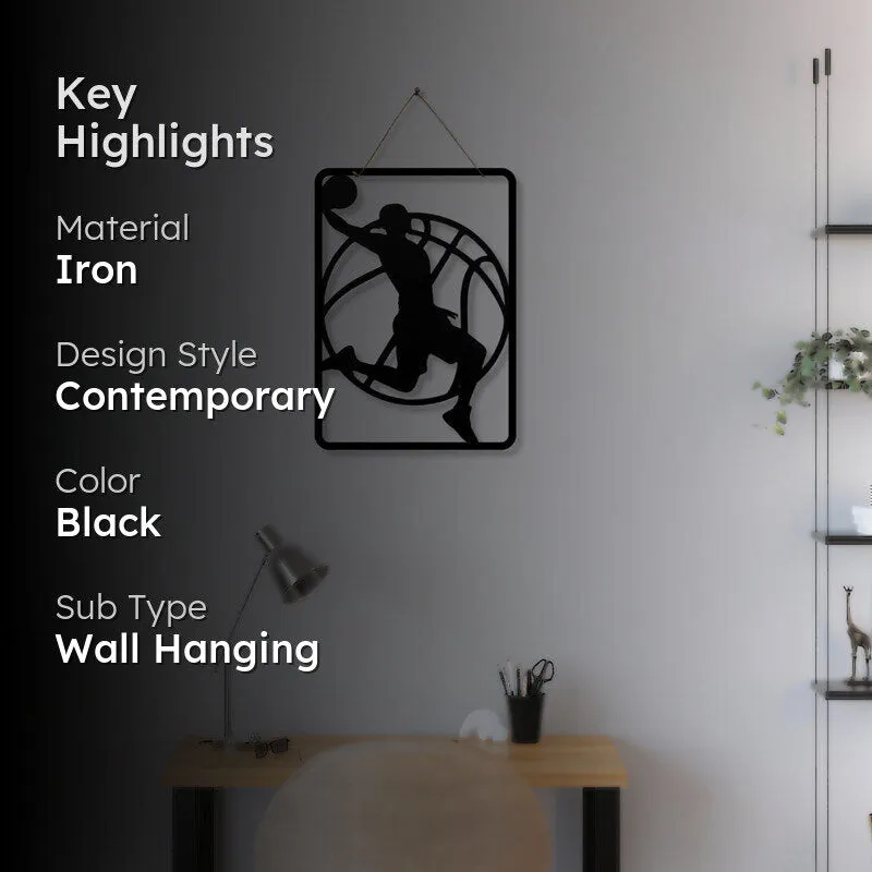 Basket Ball Lines Iron Wall Accent media 2