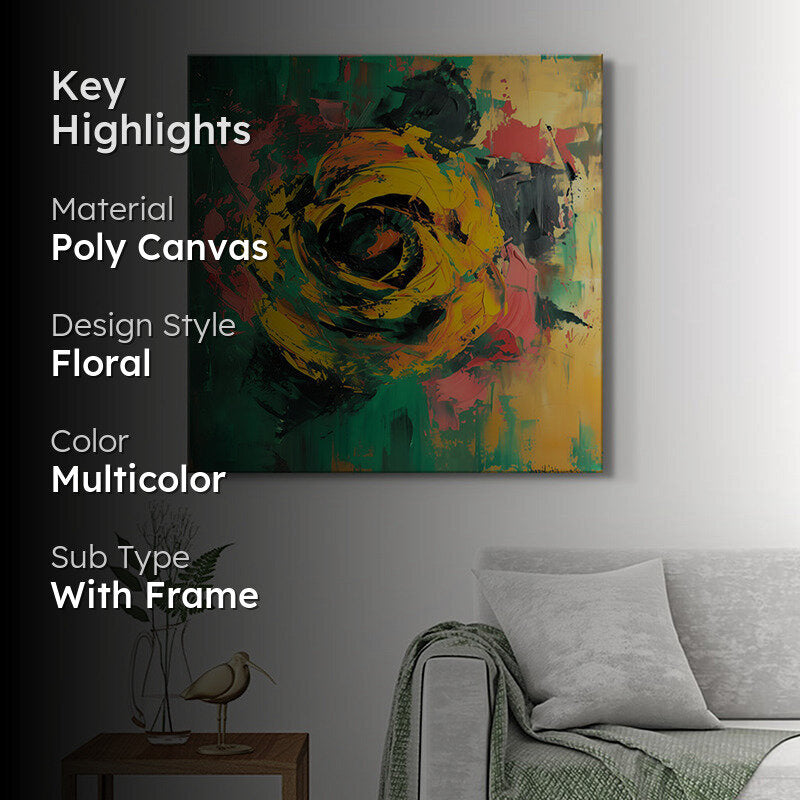 Yellow Flower Wall Painting media 2