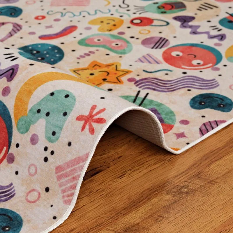 Galaxy Glow Kids Polyester Anti-Skid Carpet - Multicolor media 7