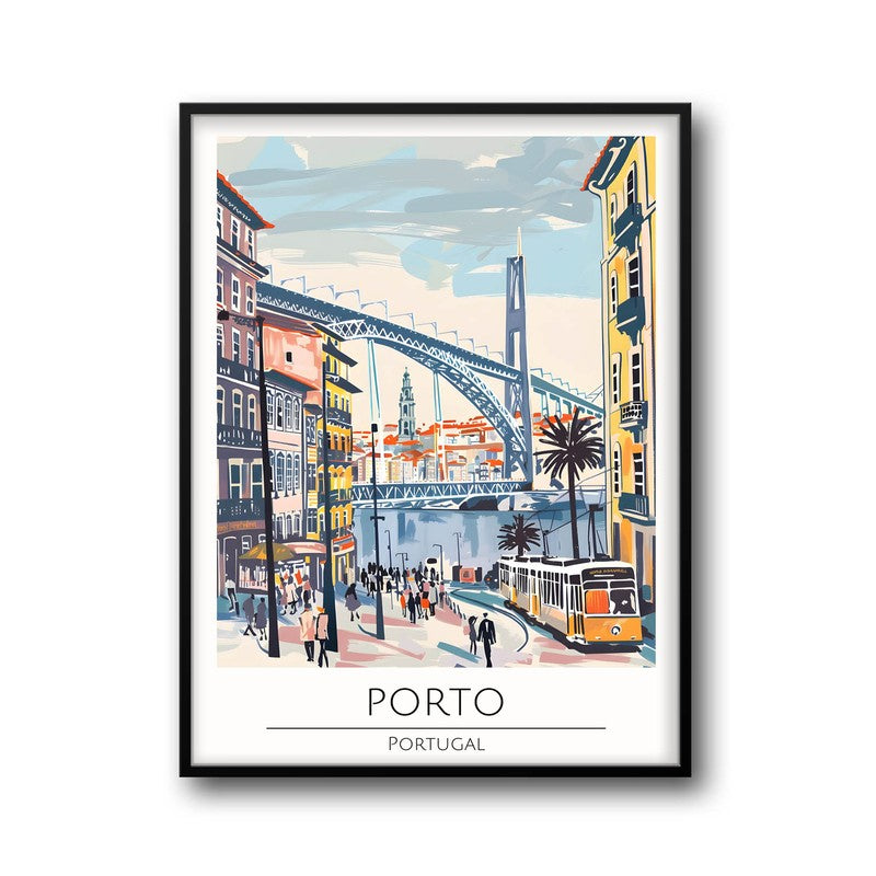 Vintage Porto Framed Canvas Wall Painting media 5