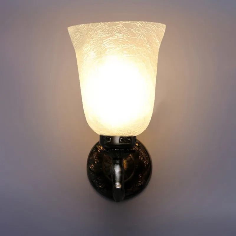 Crystal Bloom Medallion Curved Glass Wall Lamp media 7