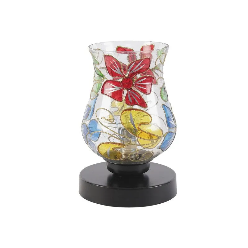 Astryx Mosaic Glass Table Lamp With Wooden Base - Multicolor media 4