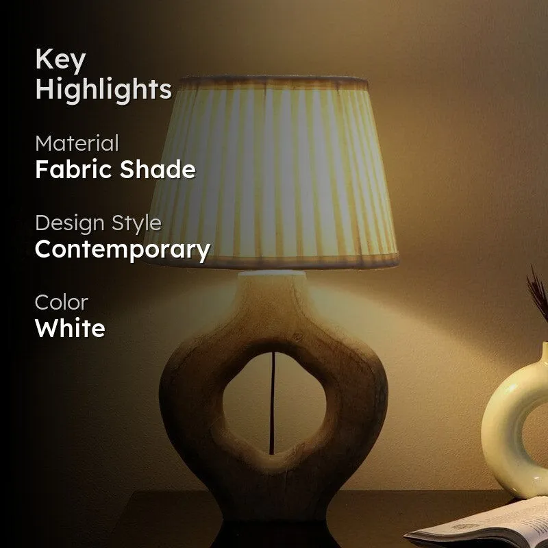 Vesara Kian Fabric Table Lamp - White media 2