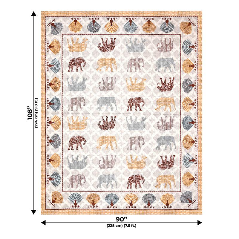 Gajendra Regal Cotton Bedsheet (Grey,Brown) - 180 TC media 5