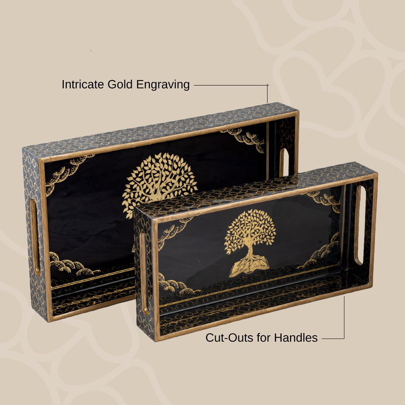 Vriksha Serving Tray - Set Of Two media 5