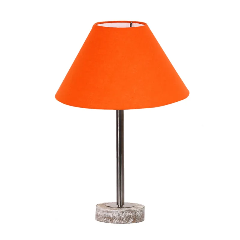 Cotin II Rodin Wooden Table Lamp - Orange,Silver,White media 4