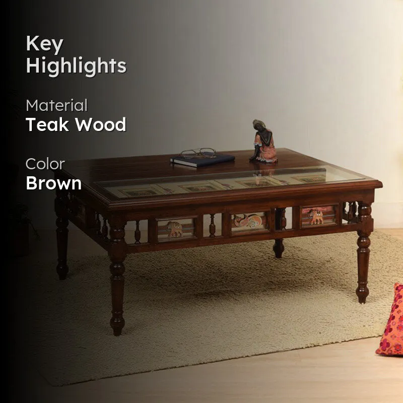 Sumer Teak Wood Center Table media 2