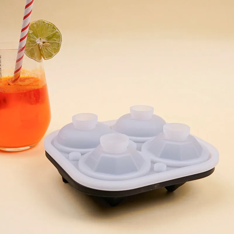 Rose Trio Silicone 4-Cube Ice Mould - Black media 3