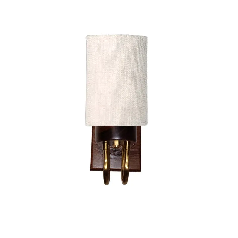 Gilded Arch Jute Wall Lamp - White media 3