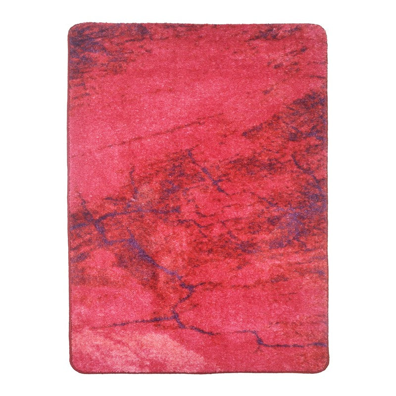 Jorlin Abstract Micro Fiber Area Rug - Pink,Red