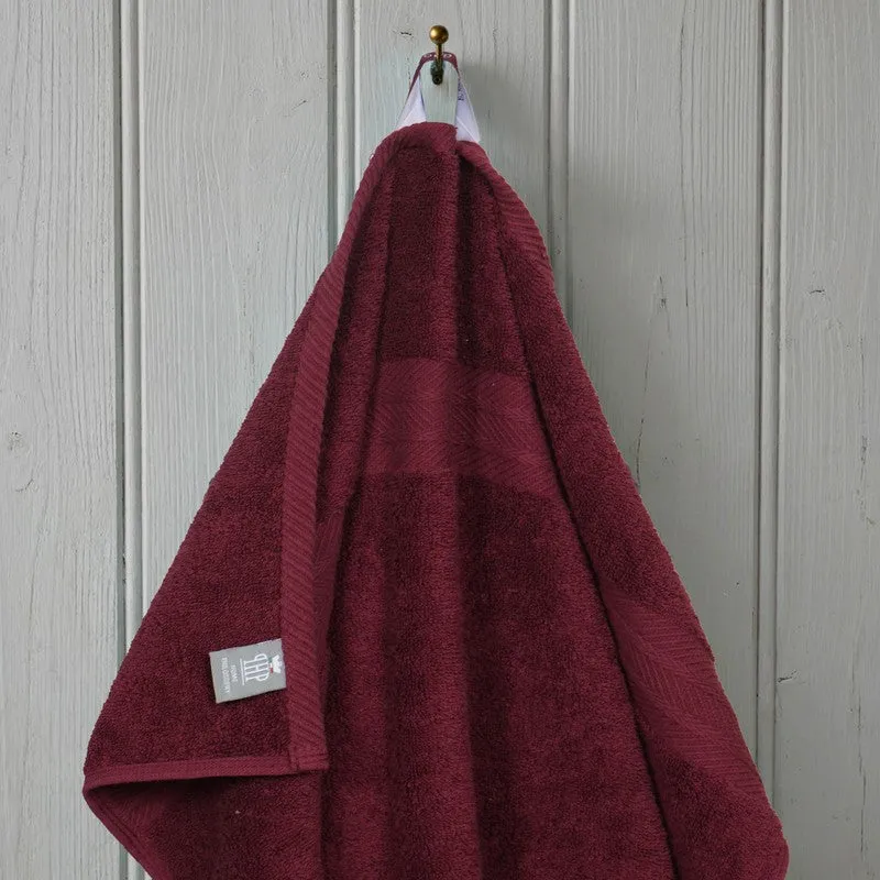 PlushAura Cotton Towel Sets (Maroon) - Set of Four - 4