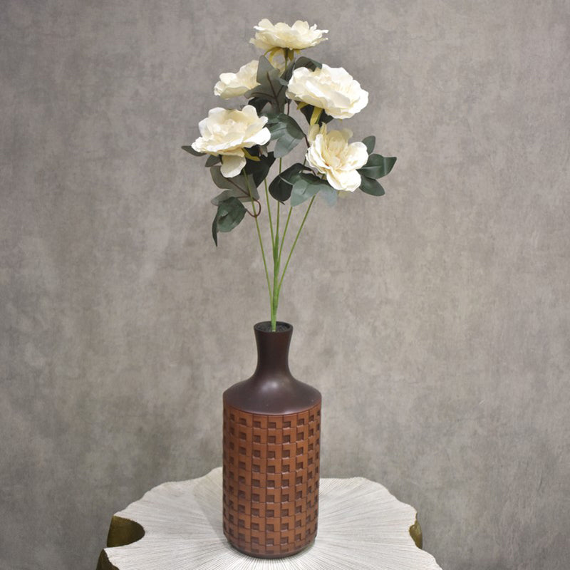 Premium Artificial Peony Flower - White media 3