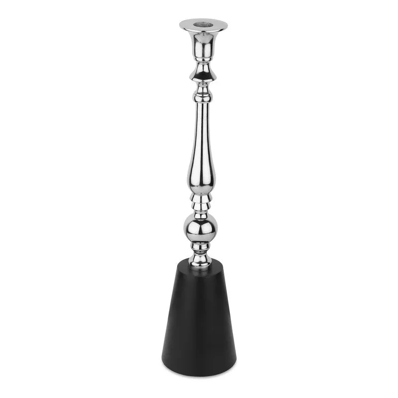 NoirGild Spire Candle Holders (Silver) - Set Of Two media 3