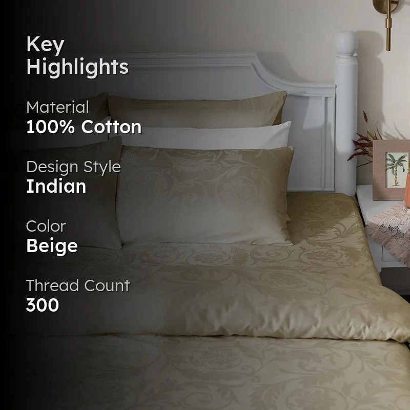 Bloom Bold Jacquard Duvet Cover - Beige - 2