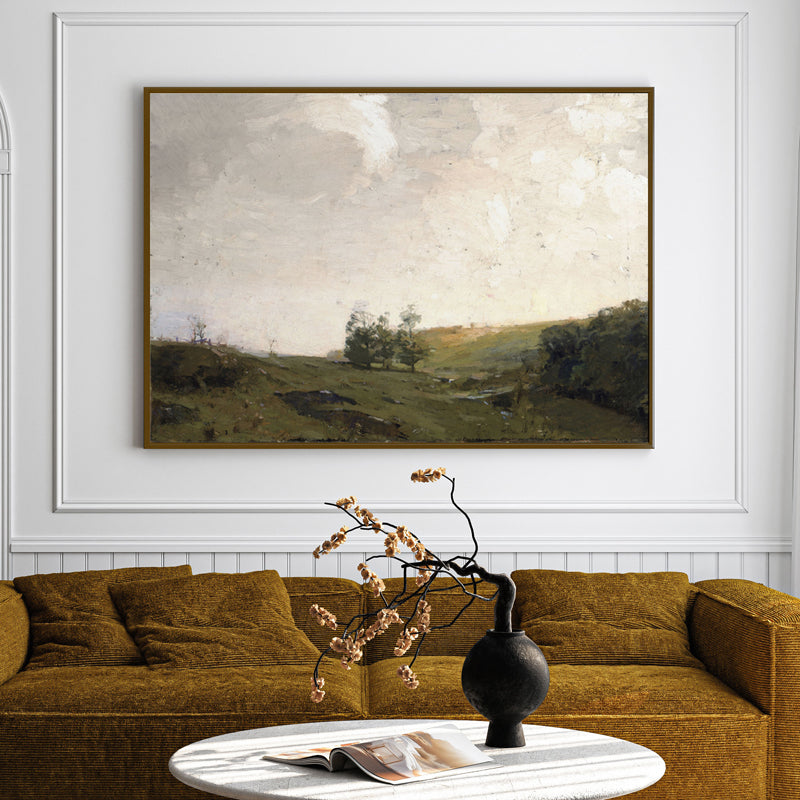 Solitude Of Moors Wood Wall Art With Frame - Black