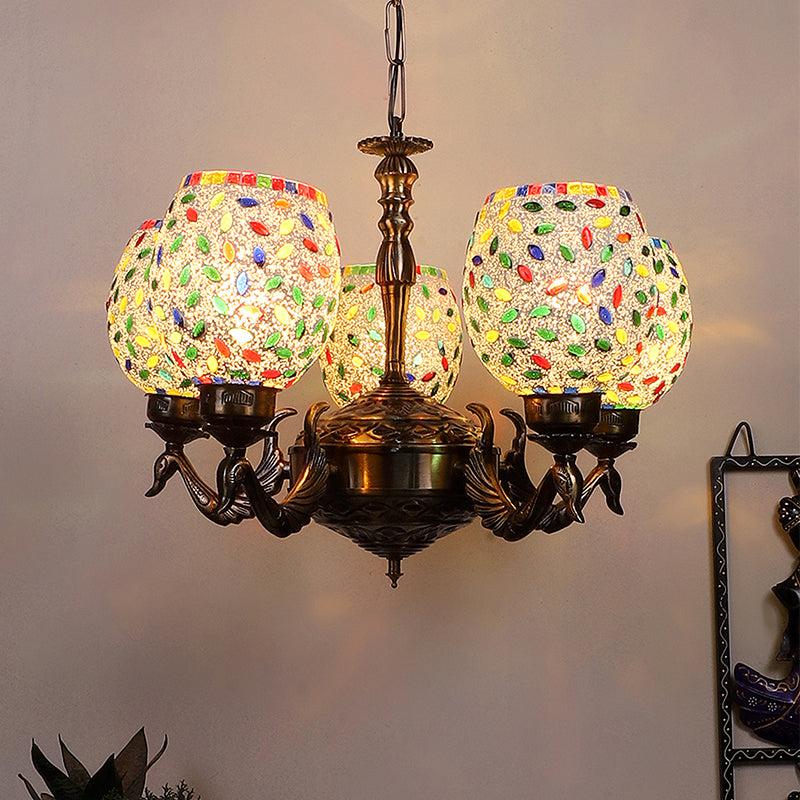 Nira Mayoora Mosaic Golden Antique Ceiling Lamp