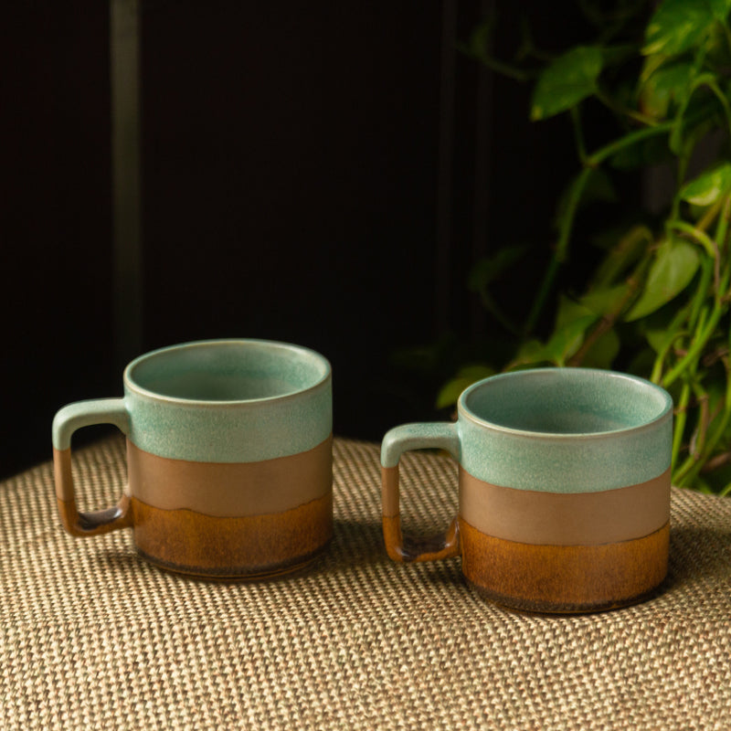 Mint Ceramic Coffee Mug (362 mL Each) - Set of Two