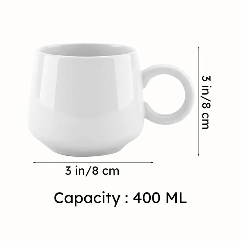Little Ceramic Coffee Mug (400 mL Each) - Set of Two media 8