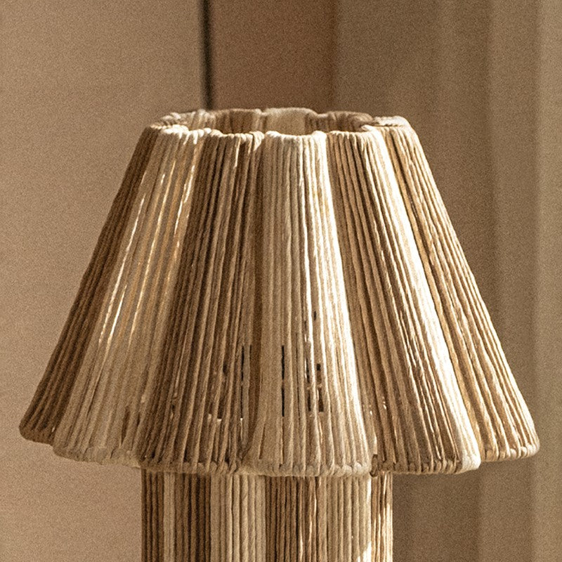 Orange Tree Kenji Mild Steel Table Lamp Conical - White,Brown media 8