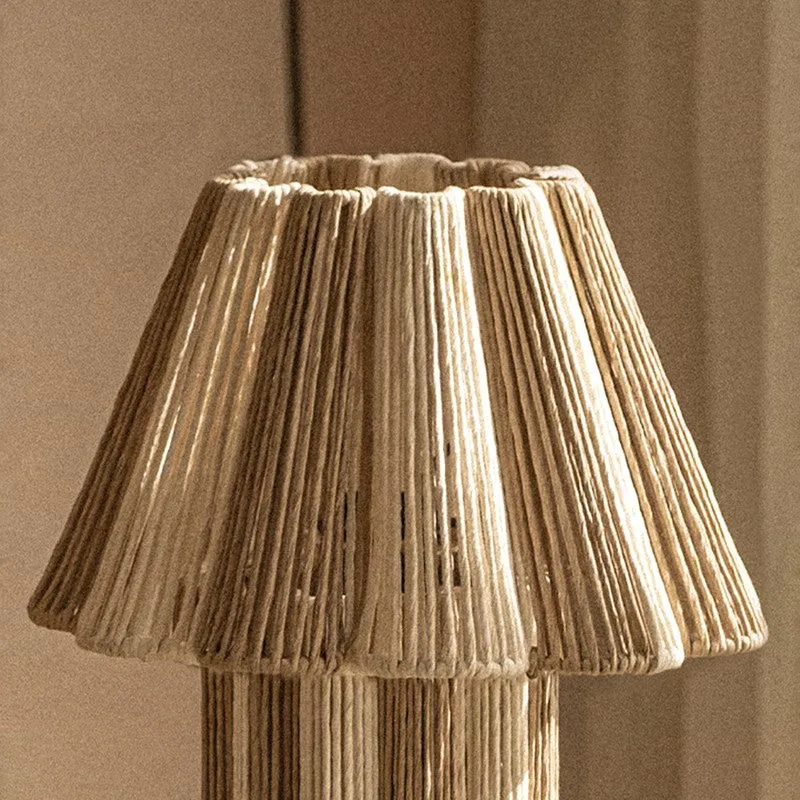 Orange Tree Kenji Mild Steel Table Lamp Conical - White,Brown media 8