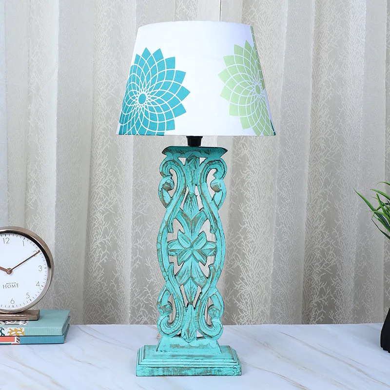 Akari Sigil Printed Mango Wood Table Lamp media 3