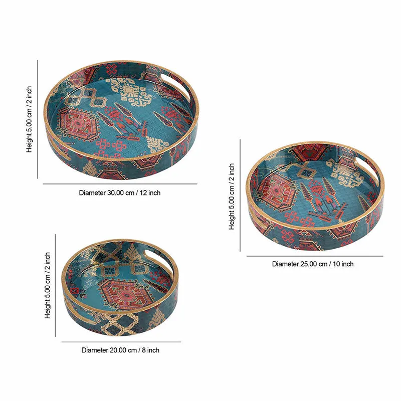 India Circus Adisa Round Serving Tray media 6
