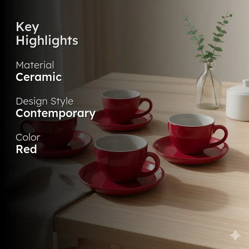 Mystic Brew Cup & Saucer (100 mL Each) - Set of Four - 2