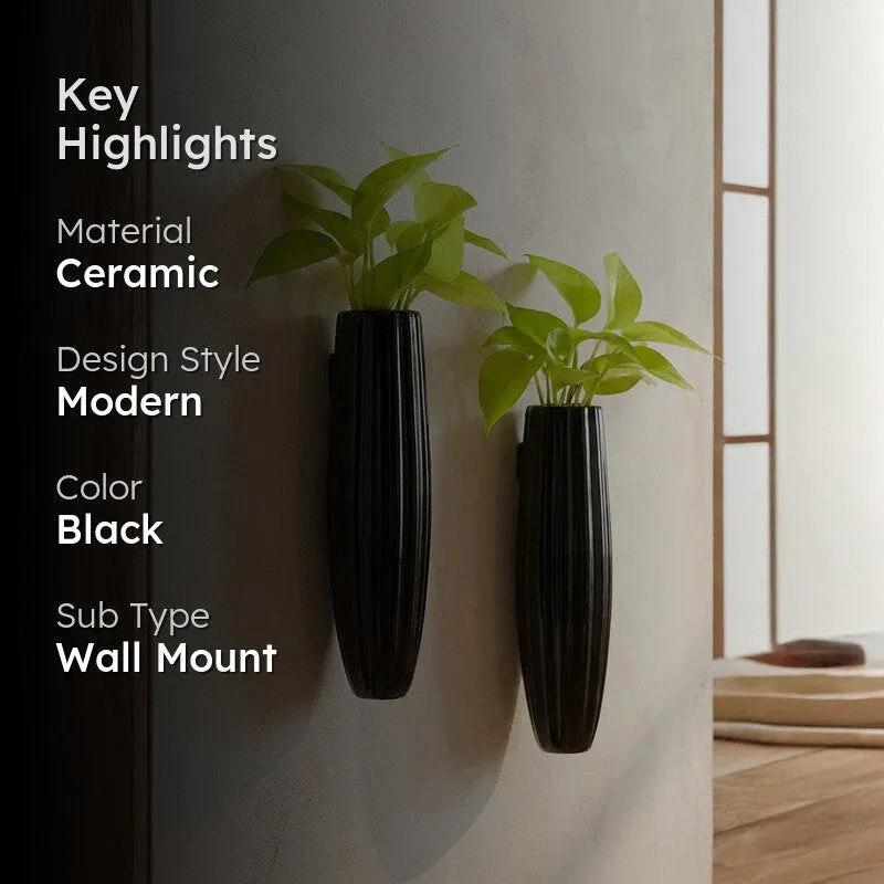 Yloria Pots & Planters (Black) - Set Of Two media 2