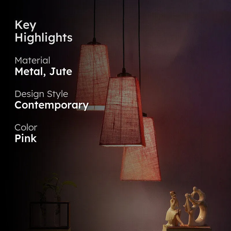 Shadowlux Triple Metal Ceiling Lamp - Pink media 2