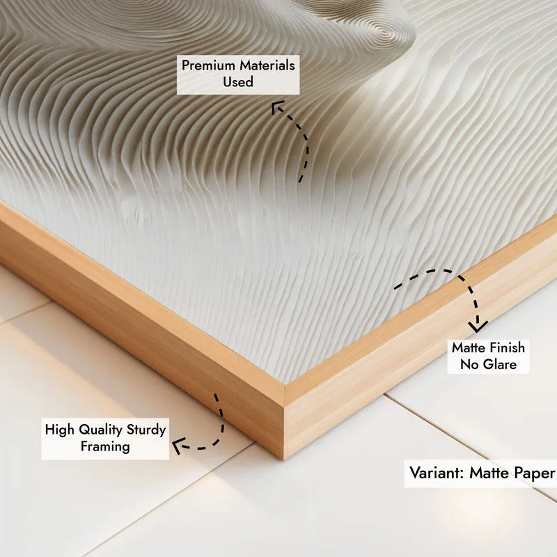 Meditative Flow Wall Painting With Brown Frame media 7