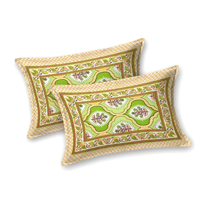 Rango Cotton Bedsheet (Yellow,Orange) - 240 TC media 4