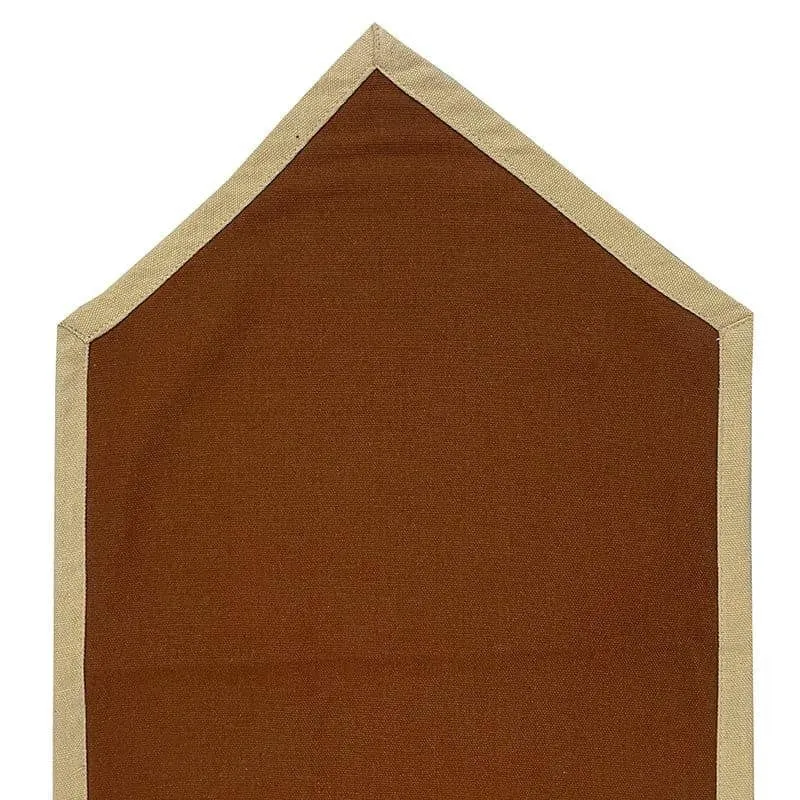 Swayam Solid Sephire Cotton Table Runner (Brown) media 4