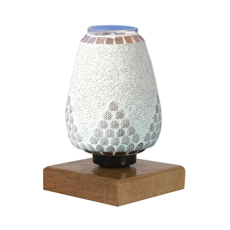 Glimano Glass Table Lamp With Wooden Base media 6