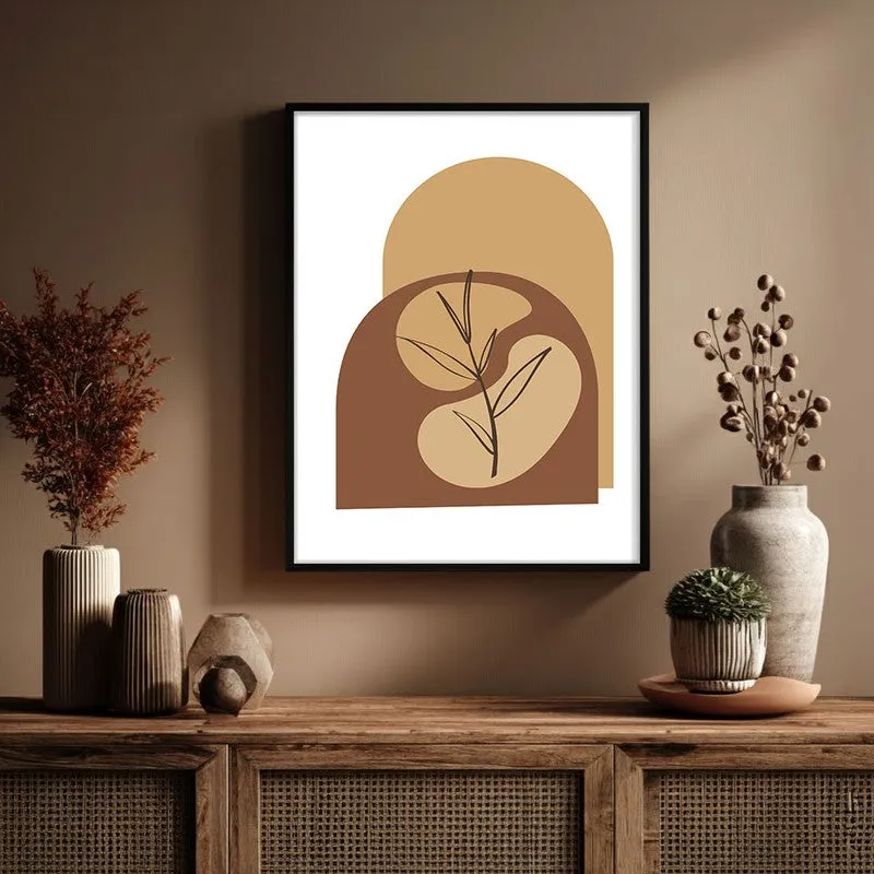 Canyon Leaf Canvas Wall Painting With Black Frame media 6